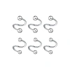 Titanium steel S-shaped nose studs, nose rings, ear studs, simple ear studs, earrings, piercing accessories, S-studs, rotating ear studs Specification image